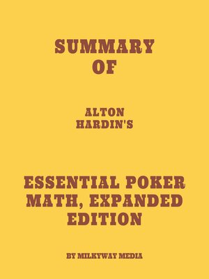 cover image of Summary of Alton Hardin's Essential Poker Math, Expanded Edition